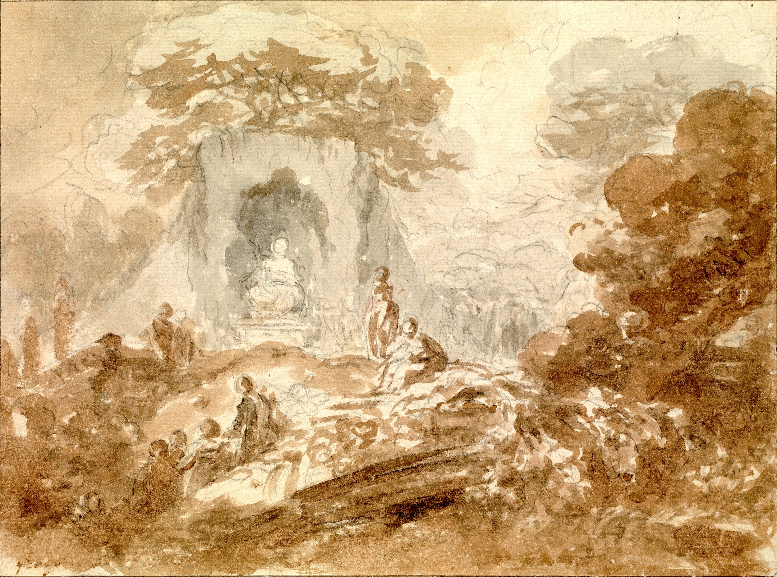 A Statue in a Garden